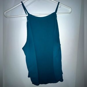 Teal flowy halter top